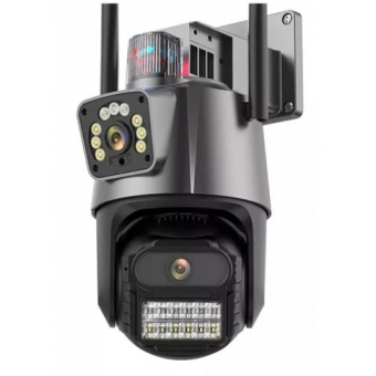 Camera JGL P11 Wifi Segurança 6 mp 4k Lente Dupla Zoom Vigilância Cor Preto