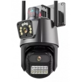 Camera JGL P11 Wifi Segurança 6 mp 4k Lente Dupla Zoom Vigilância Cor Preto