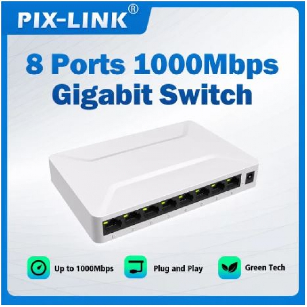 SWITCH POE 10/100/1000 8 PORTAS GIGABIT MAX