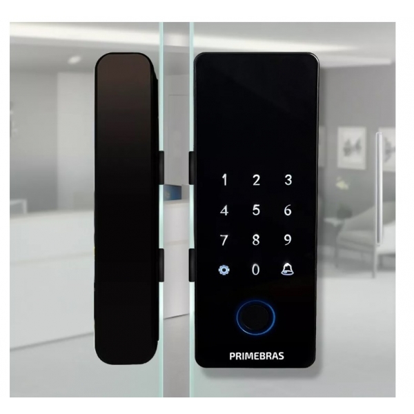 Fechadura Digital Biométrica Para Porta De Vidro Primebras
